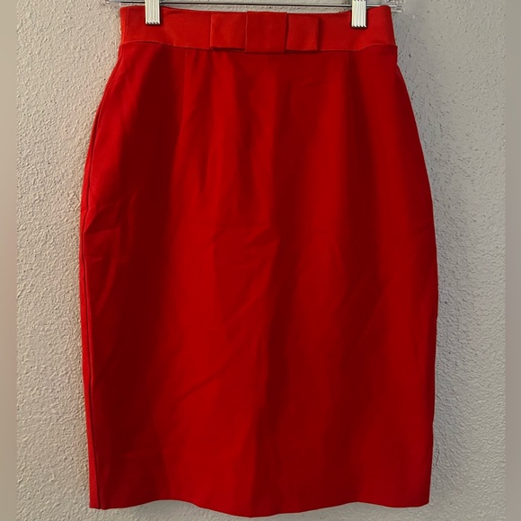 J. Crew Dresses & Skirts - Red Bow Pencil Skirt
